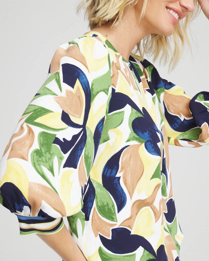 Chico's Deals | Mod Blooms Matte Satin Pullover