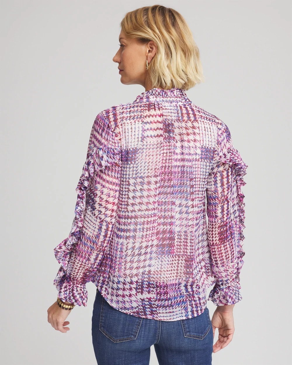 Chico's Recommended | Gingham-Print Georgette Blouse
