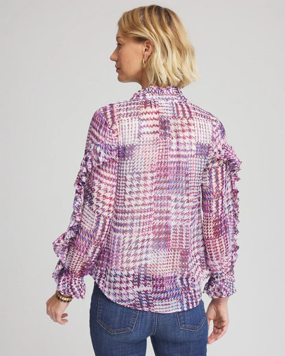 Chico's Recommended | Gingham-Print Georgette Blouse