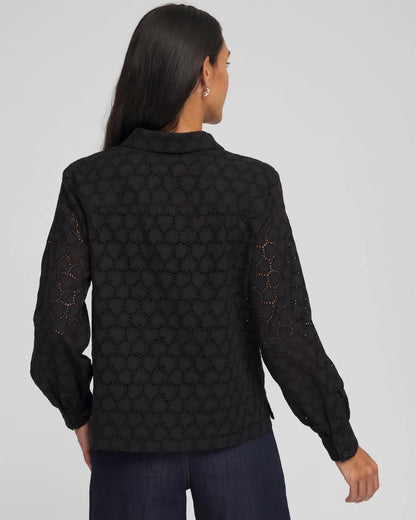 Chico's Discount | Heart Eyelet Shirt