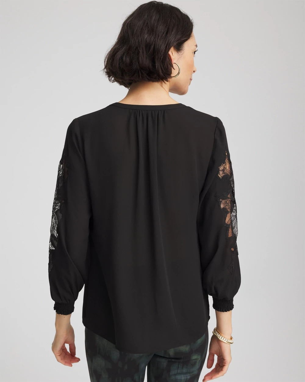 Chico's Essential | Crepe Banded Collar Blouse