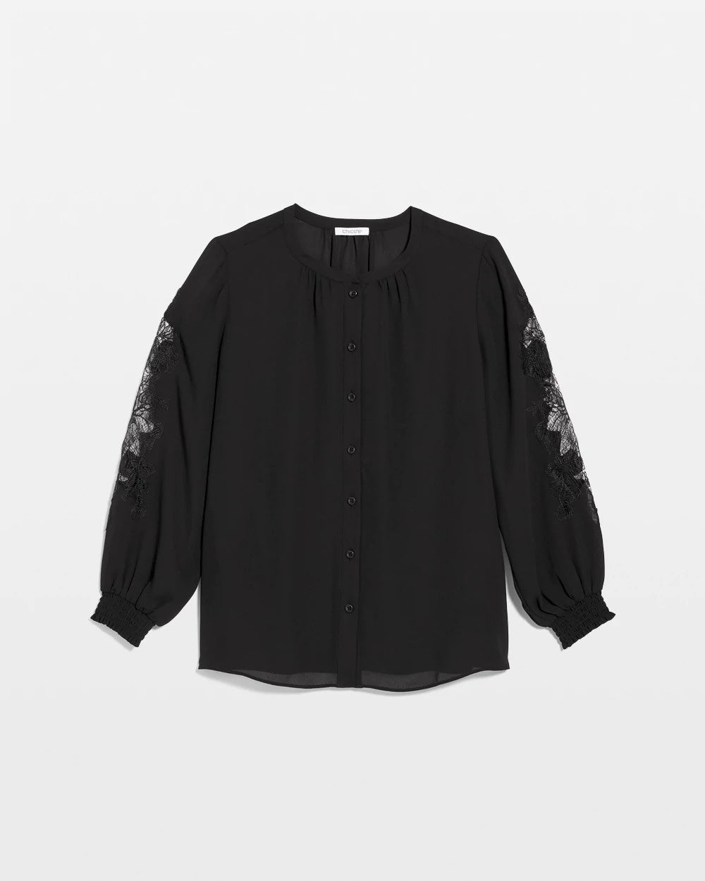 Chico's Essential | Crepe Banded Collar Blouse