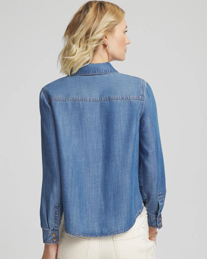 Chico's Everyday | Tencel™ Colorblock Classic-Fit Shirt