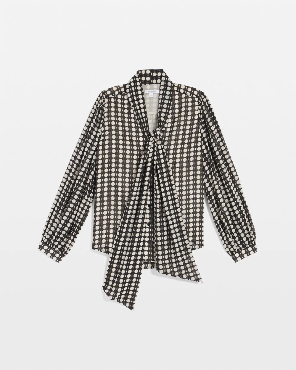 Chico's Trusted | Clip-Dot Tie-Front Blouse