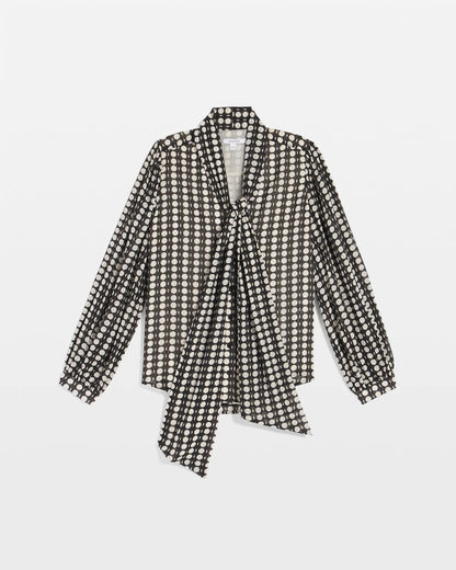 Chico's Trusted | Clip-Dot Tie-Front Blouse
