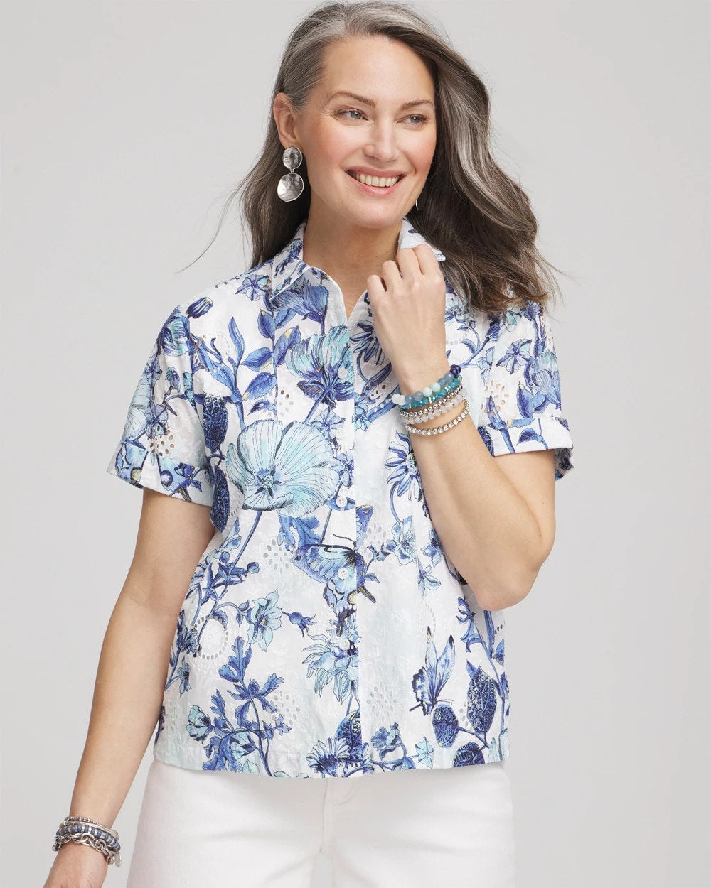 Chico's Featured | Butterfly Voile Short Sleeve Shirt