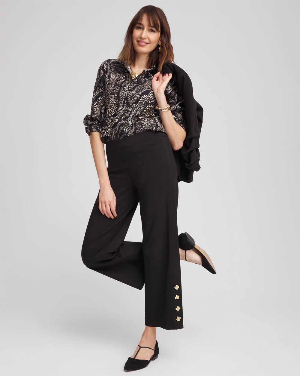 Chico's Special Offer | No Iron™ Sateen Swirls Print Shirt