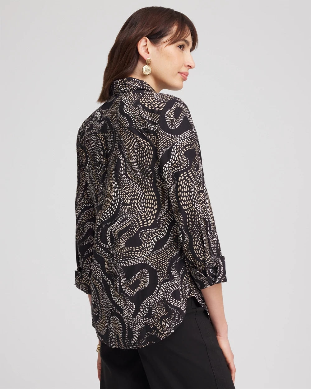 Chico's Special Offer | No Iron™ Sateen Swirls Print Shirt