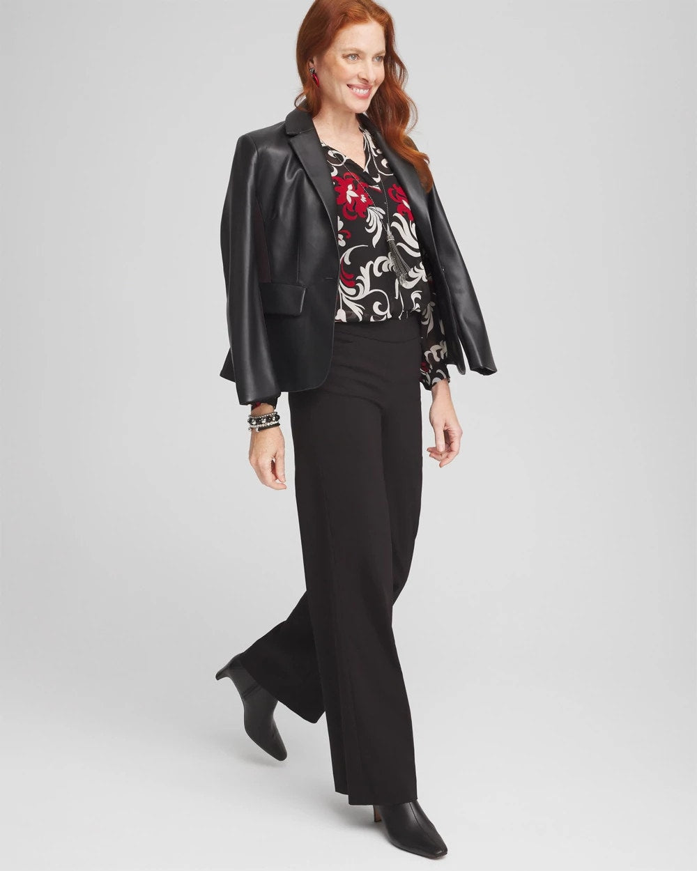 Chico's Latest | Crinkle Chiffon Floral Blouse