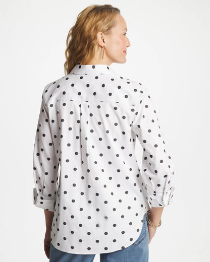 Chico's Latest | No Iron™ Stretch Perfect Dots Shirt