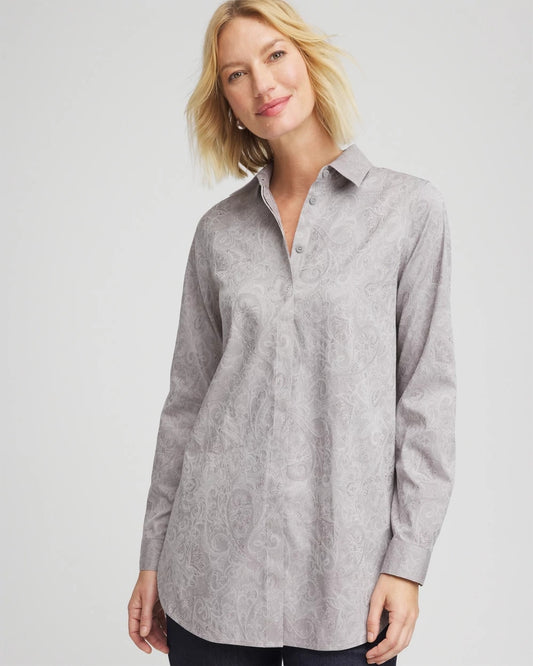 Chico's Smart Buy | No Iron™ Lace Jacquard Stretch Tunic