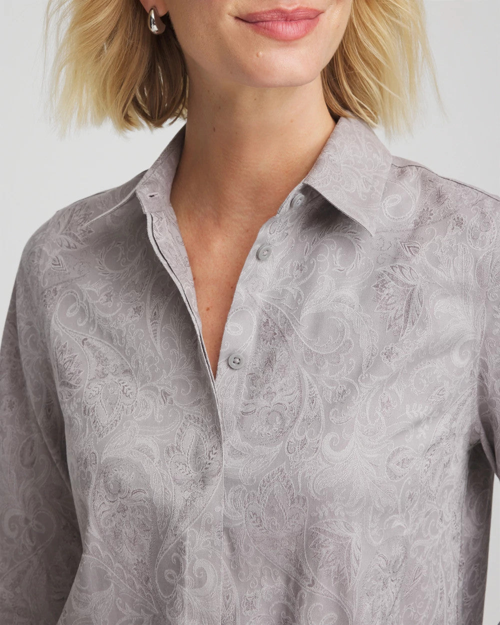 Chico's Smart Buy | No Iron™ Lace Jacquard Stretch Tunic