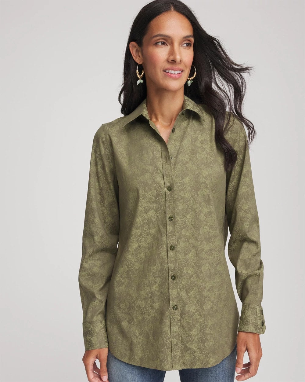 Chico's Deals | No Iron™ Jacquard Shirt