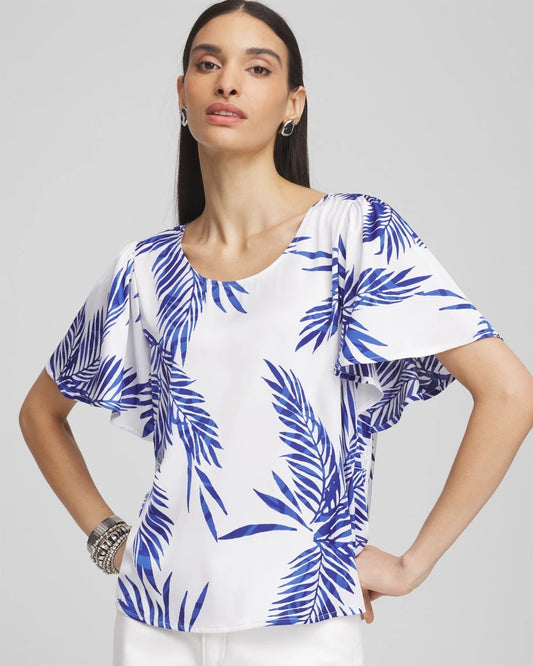 Chico's Trending | Flutter Sleeve Satin Top