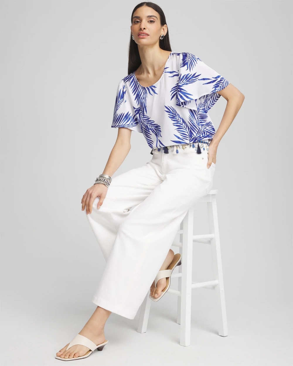 Chico's Trending | Flutter Sleeve Satin Top