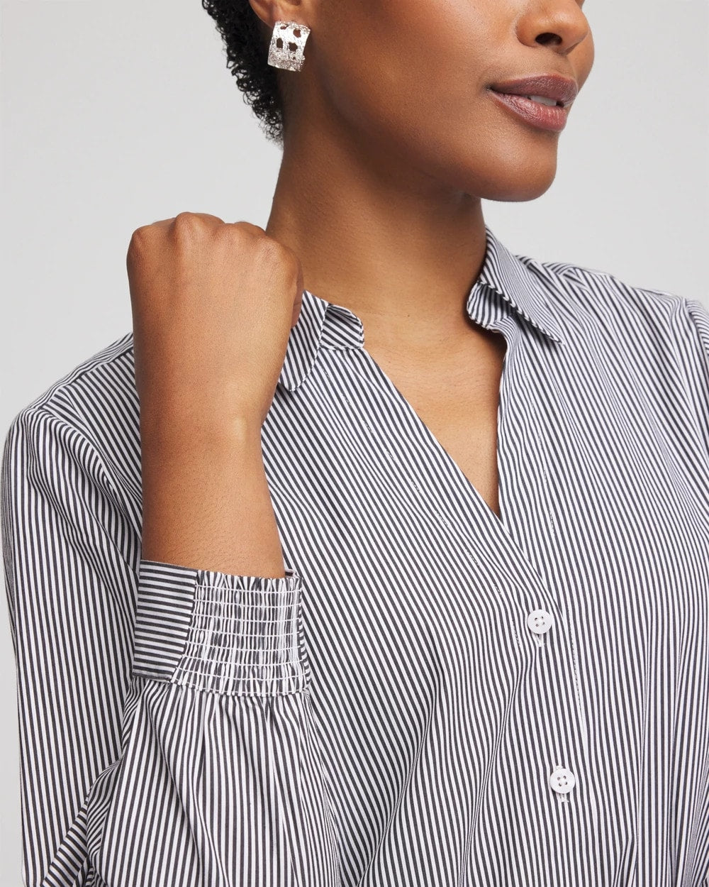 Chico's Great Value | Poplin Stripe Shirt
