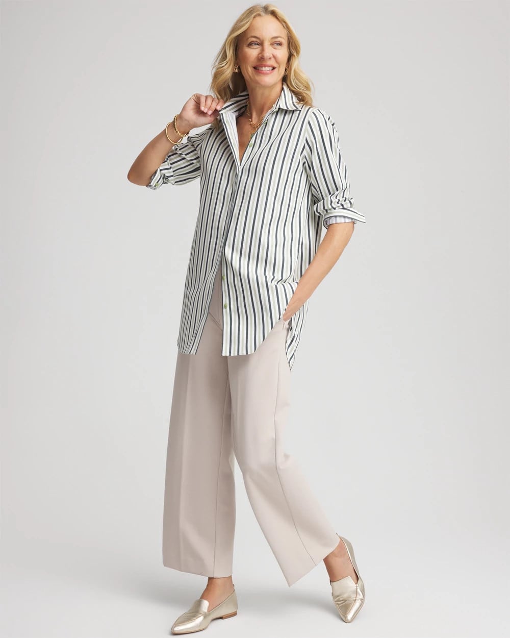 Chico's Value | No Iron™ Striped Shirt