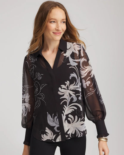 Chico's Classic | Georgette Flow Print Blouse