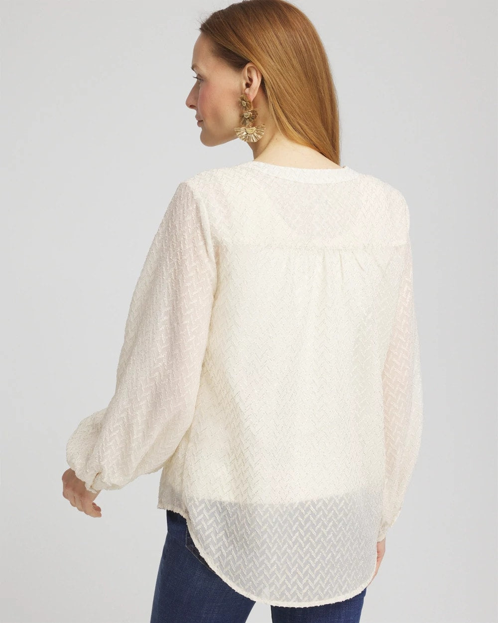 Chico's Best Price | Chevron Blouson Sleeve Blouse