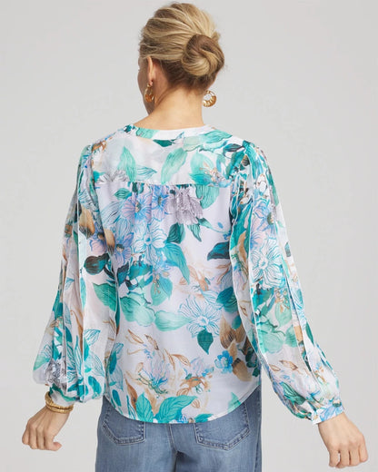 Chico's Sale | Georgette Billow Sleeved Blouse