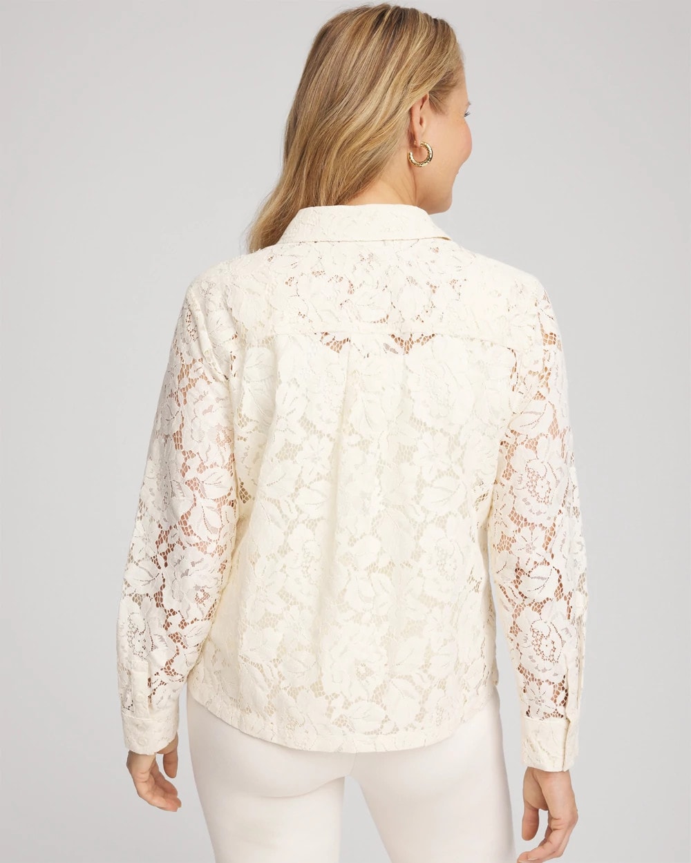 Chico's Popular | Classic-Fit Collared Lace Shirt