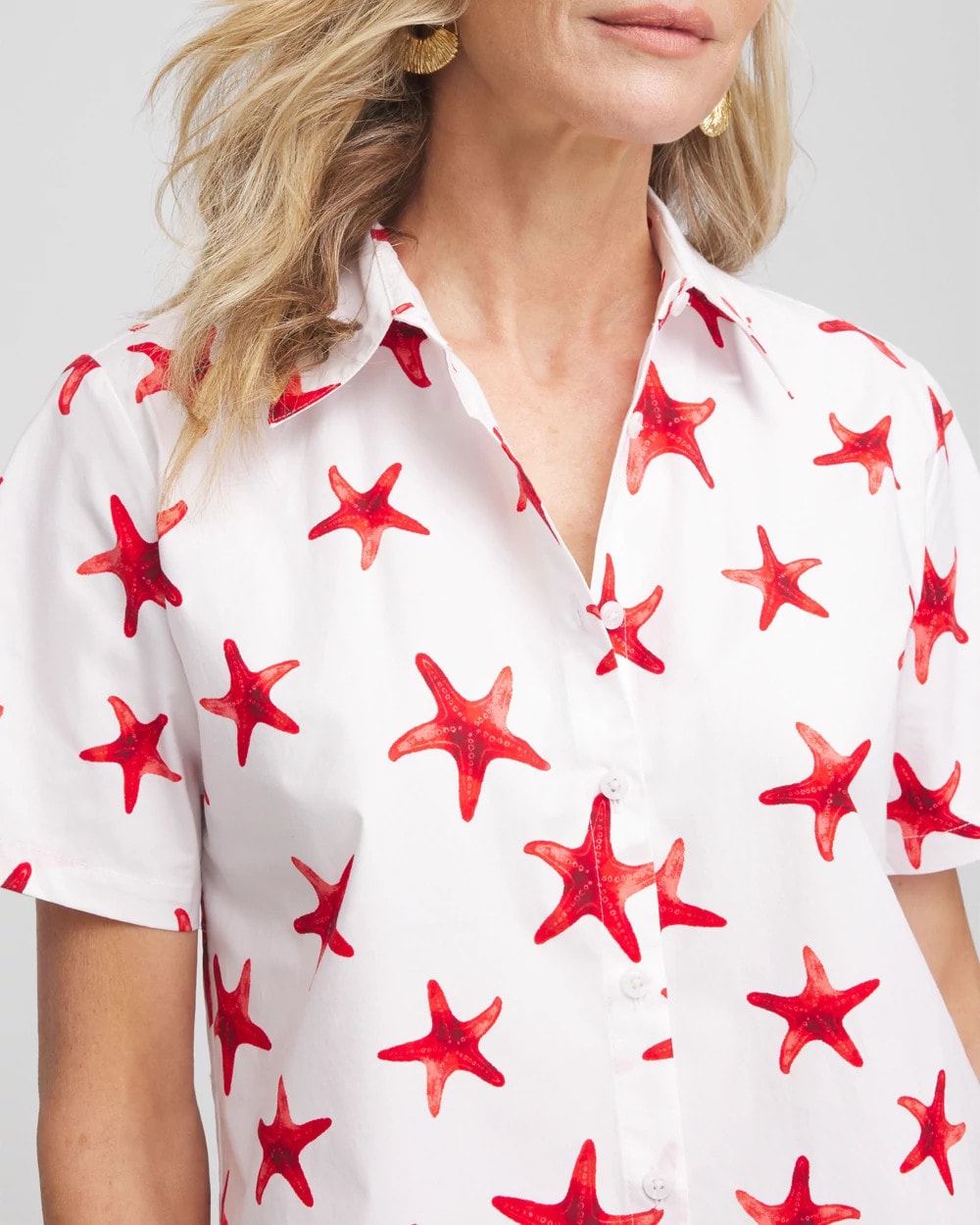 Chico's Trending | Starfish Short Sleeve Swing Shirt