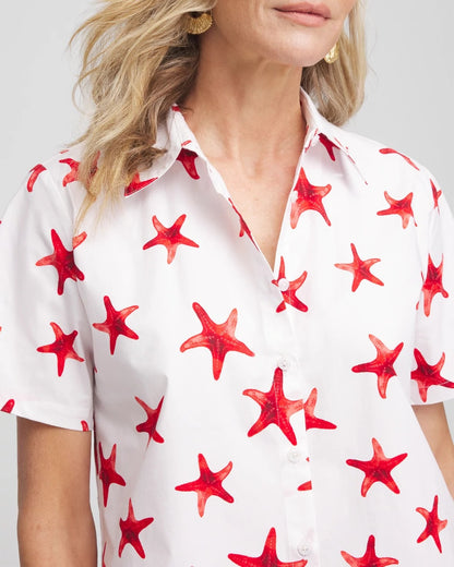 Chico's Trending | Starfish Short Sleeve Swing Shirt