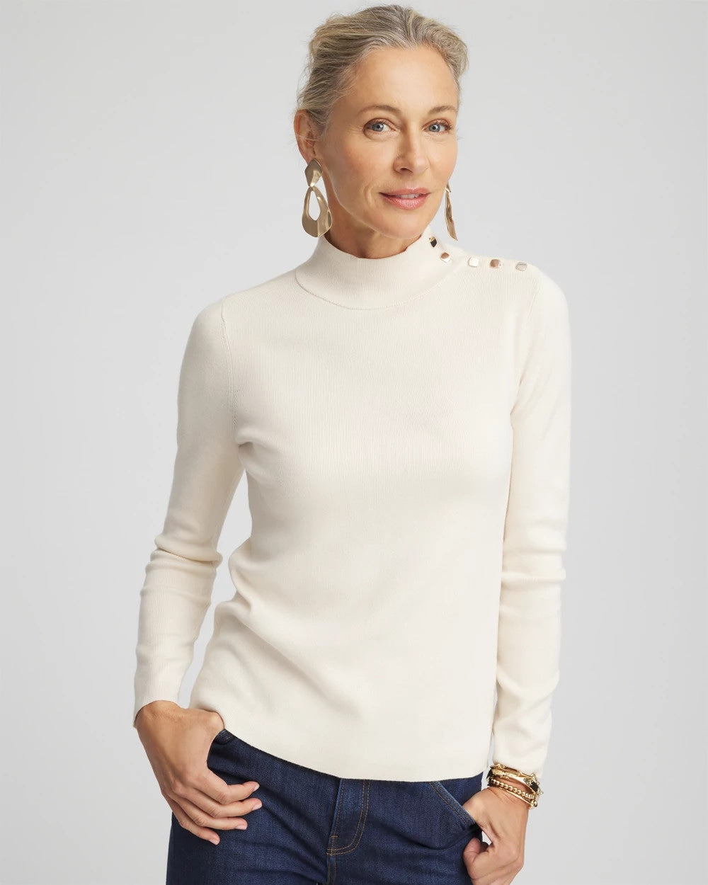 Chico's Premium | Ella Mockneck Sweater