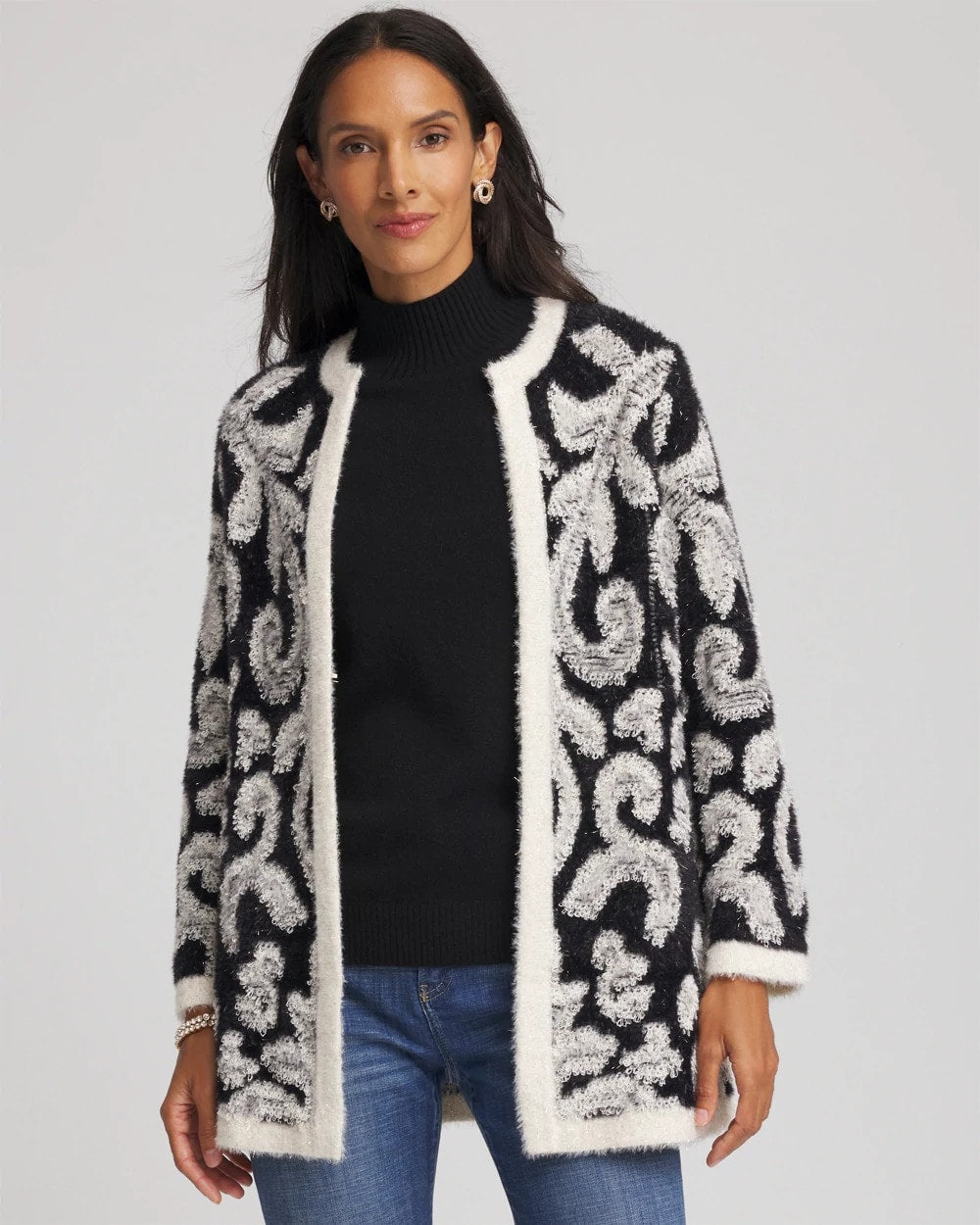Chico's Smart Buy | Abstract Fuzzy Cardigan