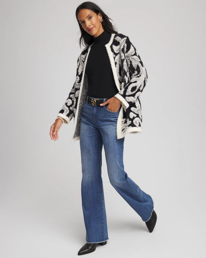 Chico's Smart Buy | Abstract Fuzzy Cardigan