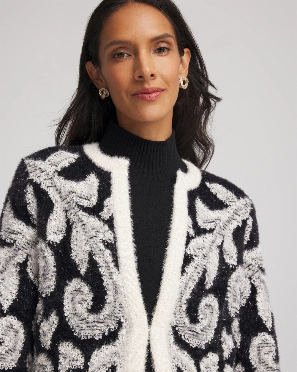 Chico's Smart Buy | Abstract Fuzzy Cardigan