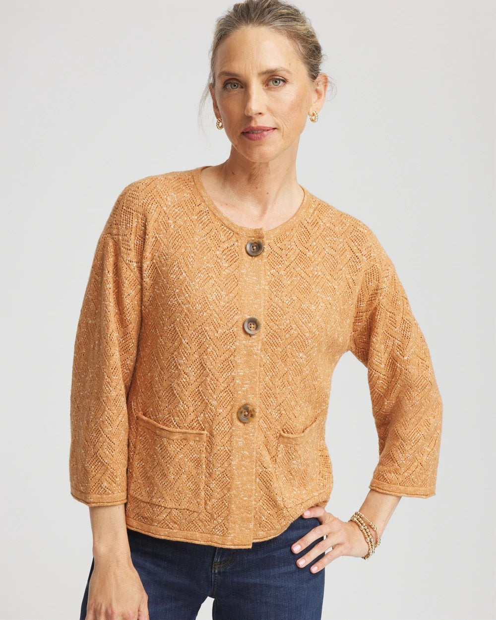 Chico's Hot Sale | Tweed Cropped Sweater