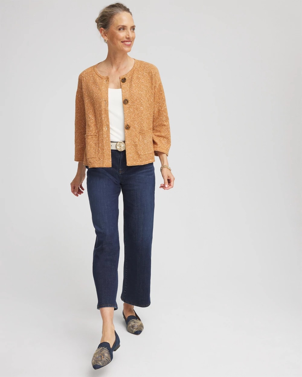 Chico's Hot Sale | Tweed Cropped Sweater