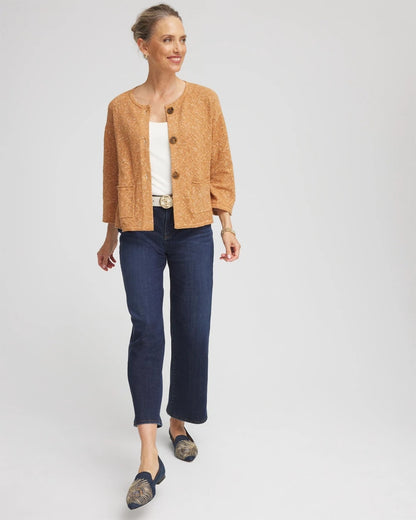 Chico's Hot Sale | Tweed Cropped Sweater