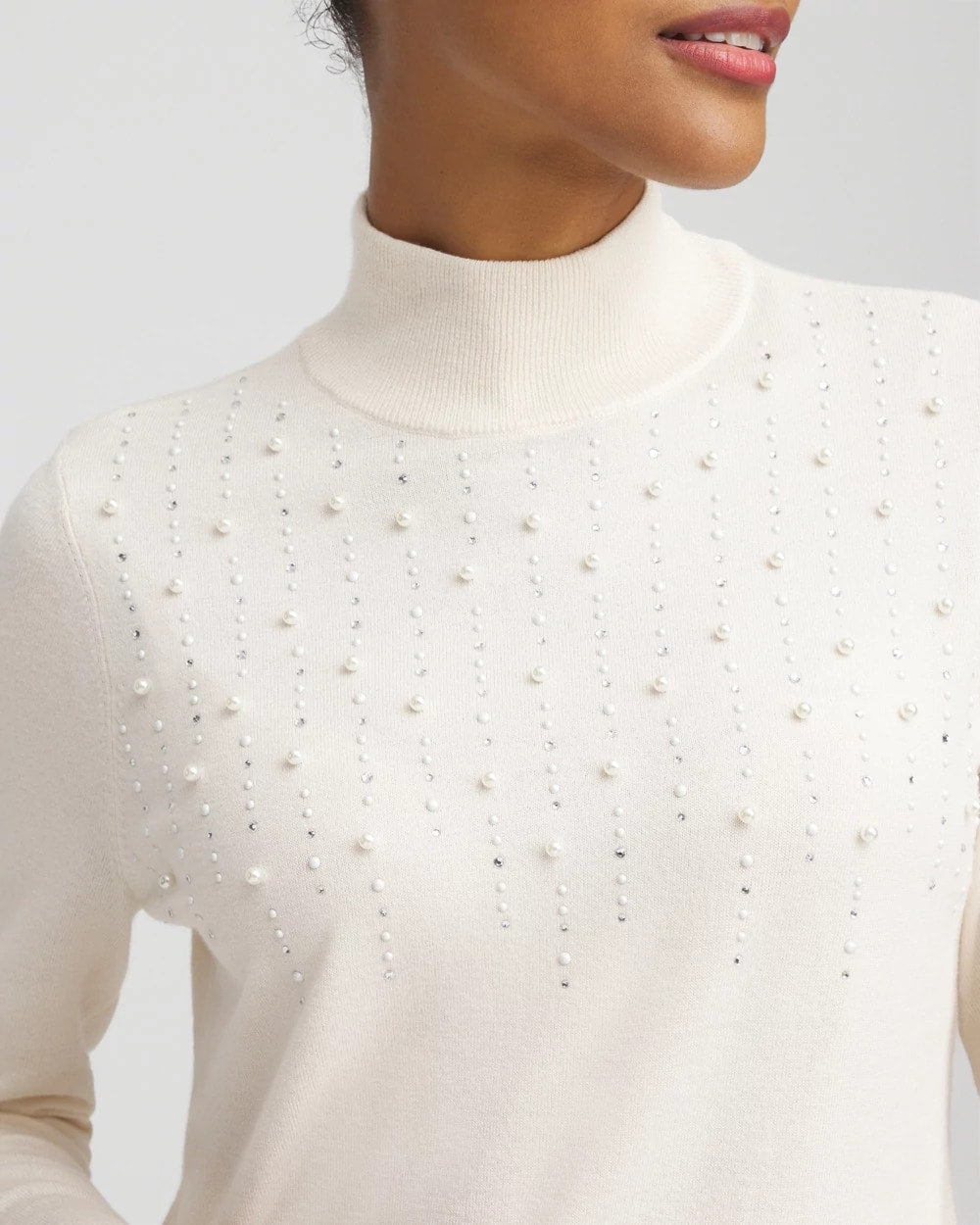 Chico's Trending | Ella Embellished Mockneck Sweater