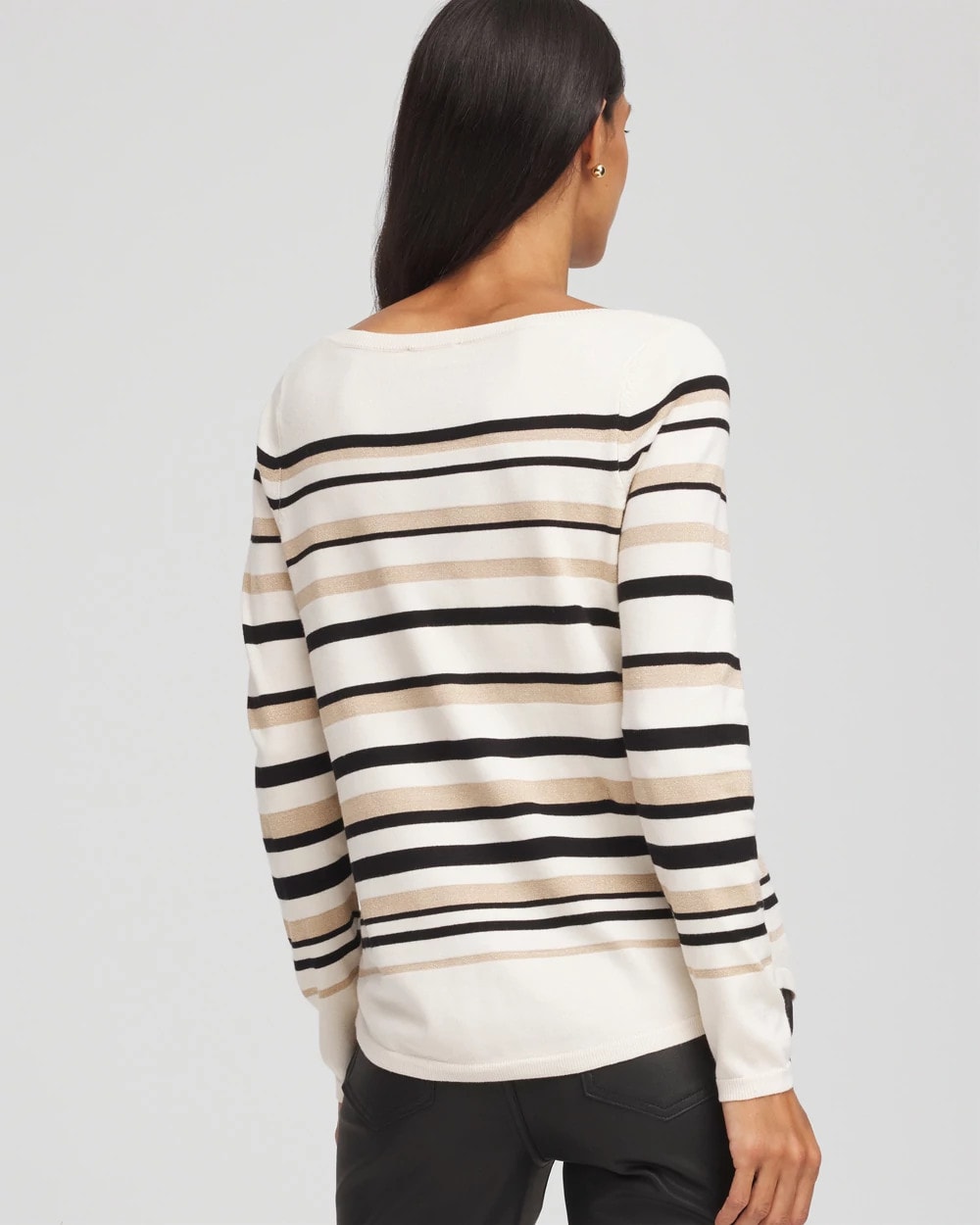 Chico's Premium | Ella Stripe Boatneck Sweater