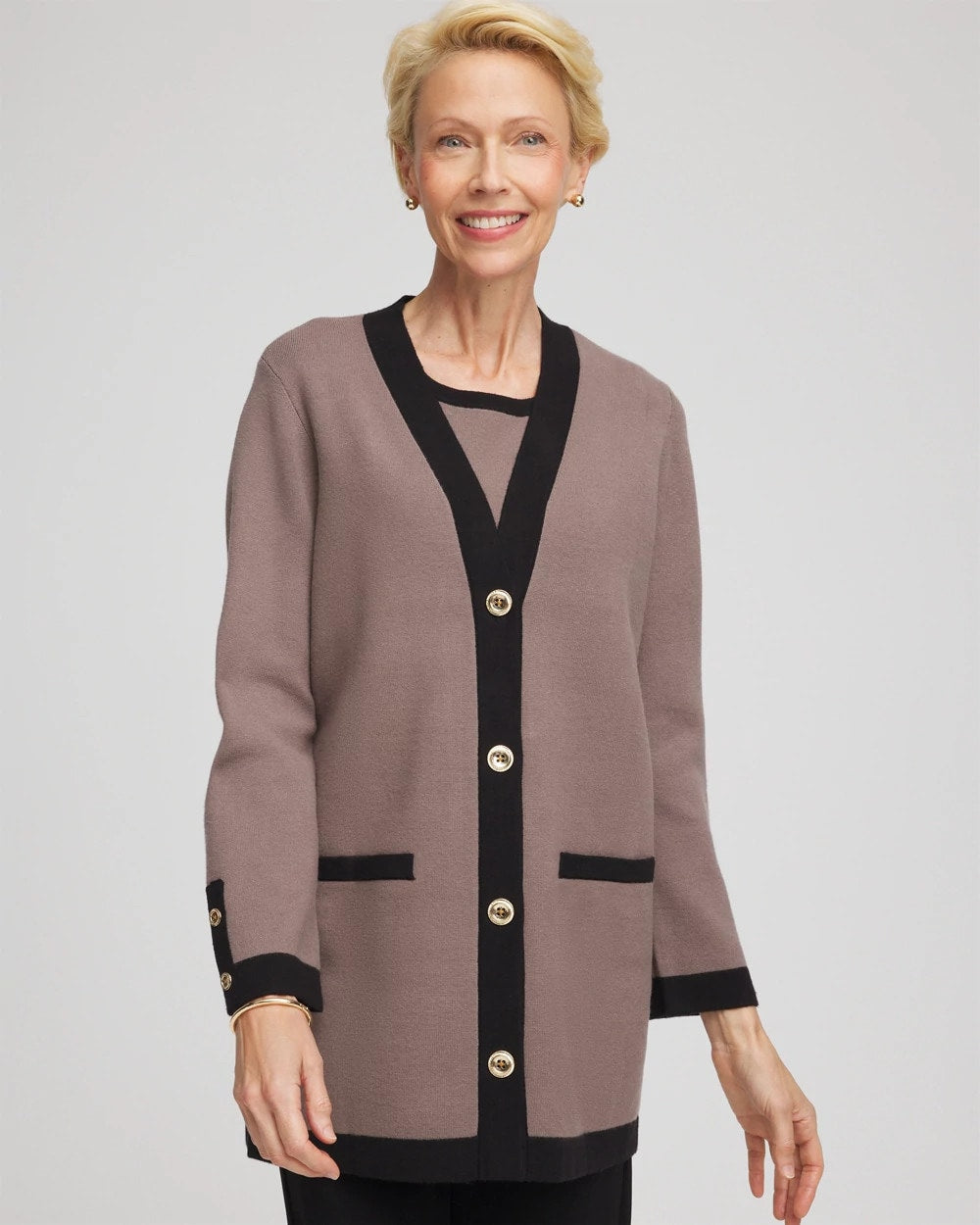 Chico's Trending | Travelers™ Tipped Button-Down Cardigan