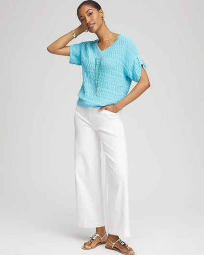 Chico's Latest | Sequin V-Neck Pullover Sweater