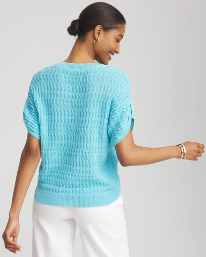 Chico's Latest | Sequin V-Neck Pullover Sweater