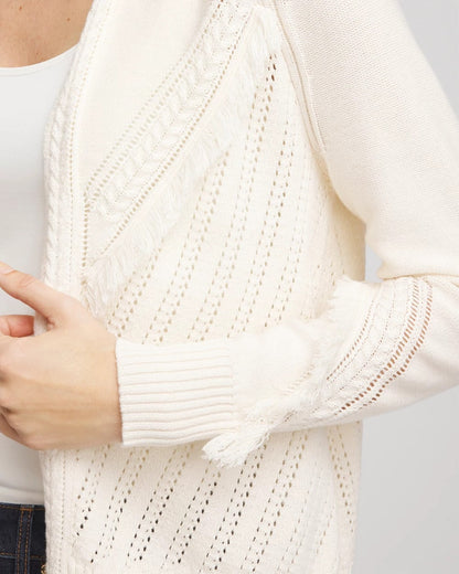 Chico's Value | Cable Knit Fringed Sweater