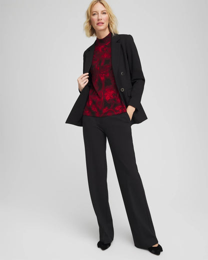 Chico's Best Price | Ella Printed Mockneck Sweater