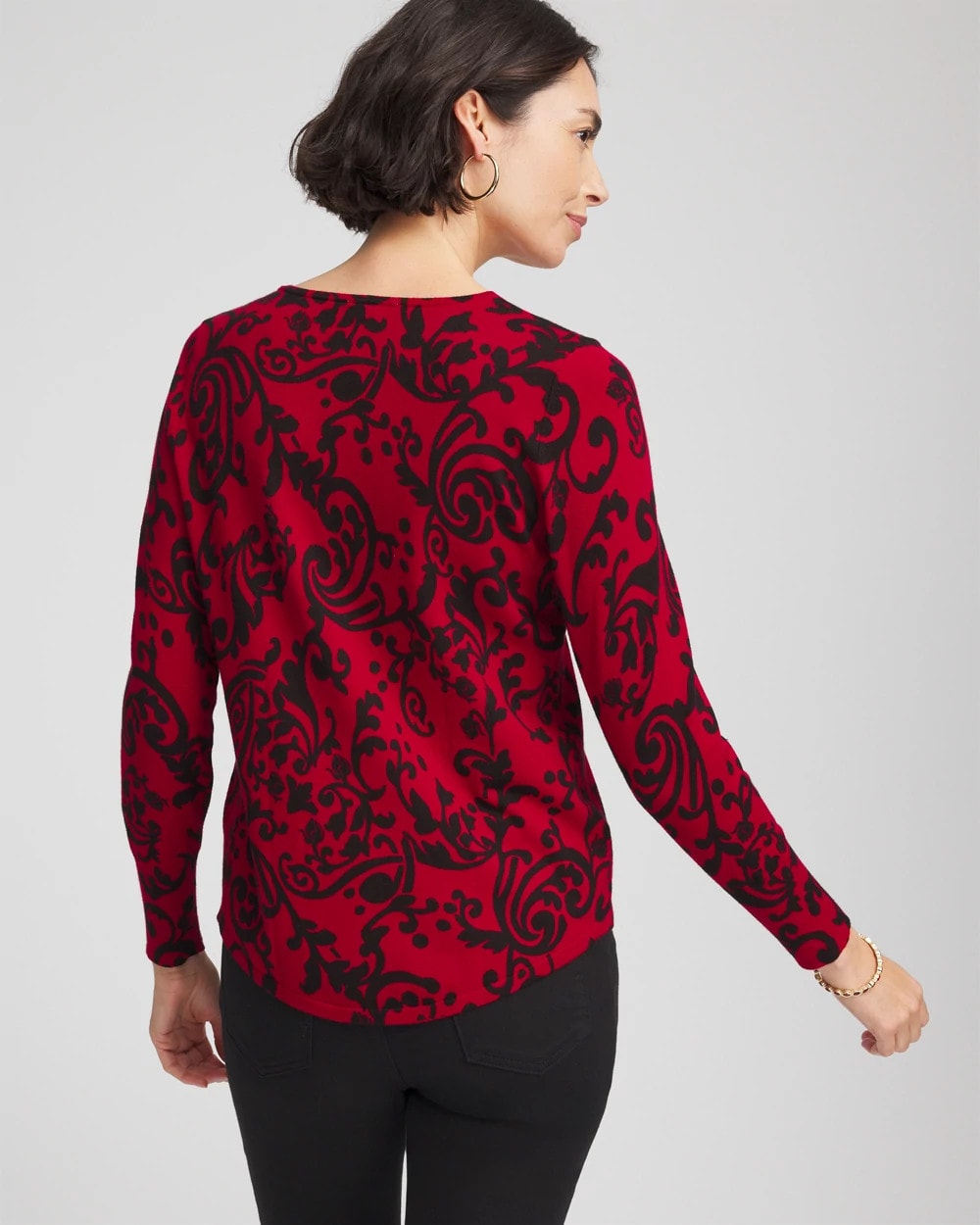 Chico's Everyday | Ella Printed V-Neck Sweater