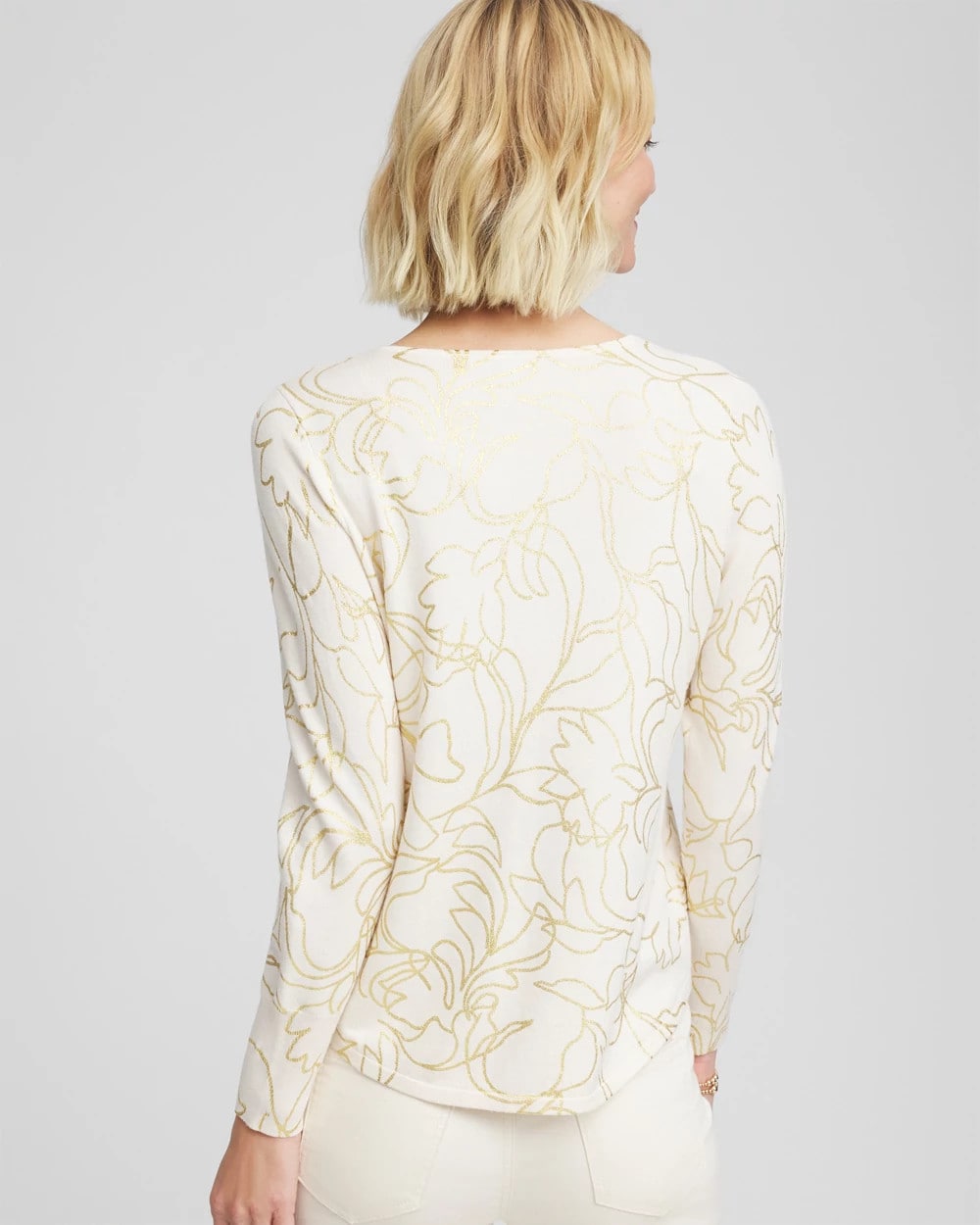 Chico's Best Price | Ella Foiled V-Neck Sweater