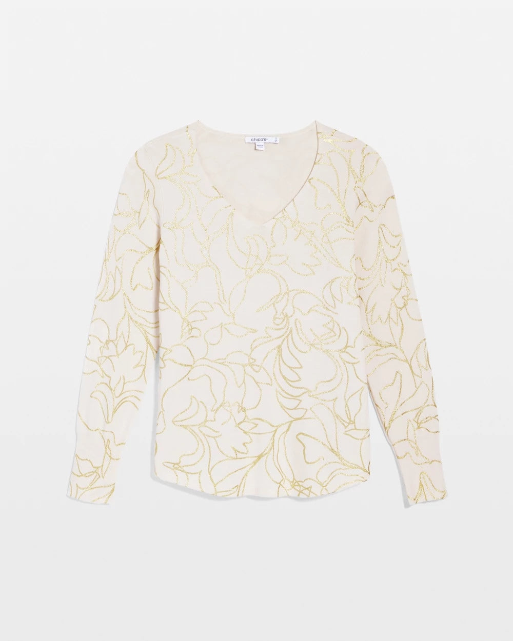 Chico's Best Price | Ella Foiled V-Neck Sweater