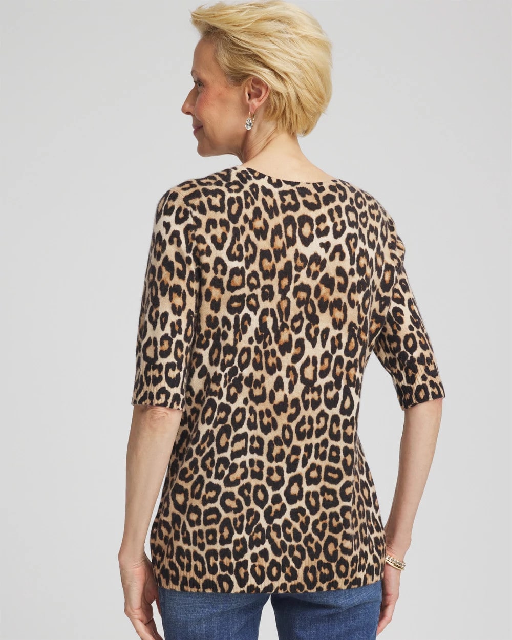 Chico's Trending | Cashmere Animal Elbow-Sleeve Pullover