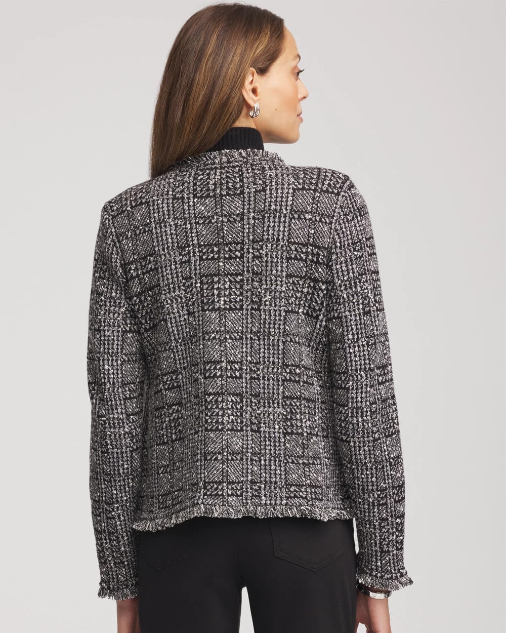 Chico's Customer Favorite | Embroidered Metallic Tweed Cardigan
