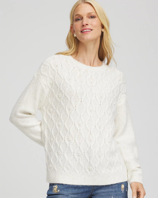 Chico's Trending | Embellished Cable Knit Sweater