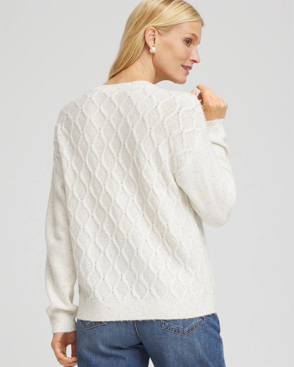 Chico's Trending | Embellished Cable Knit Sweater