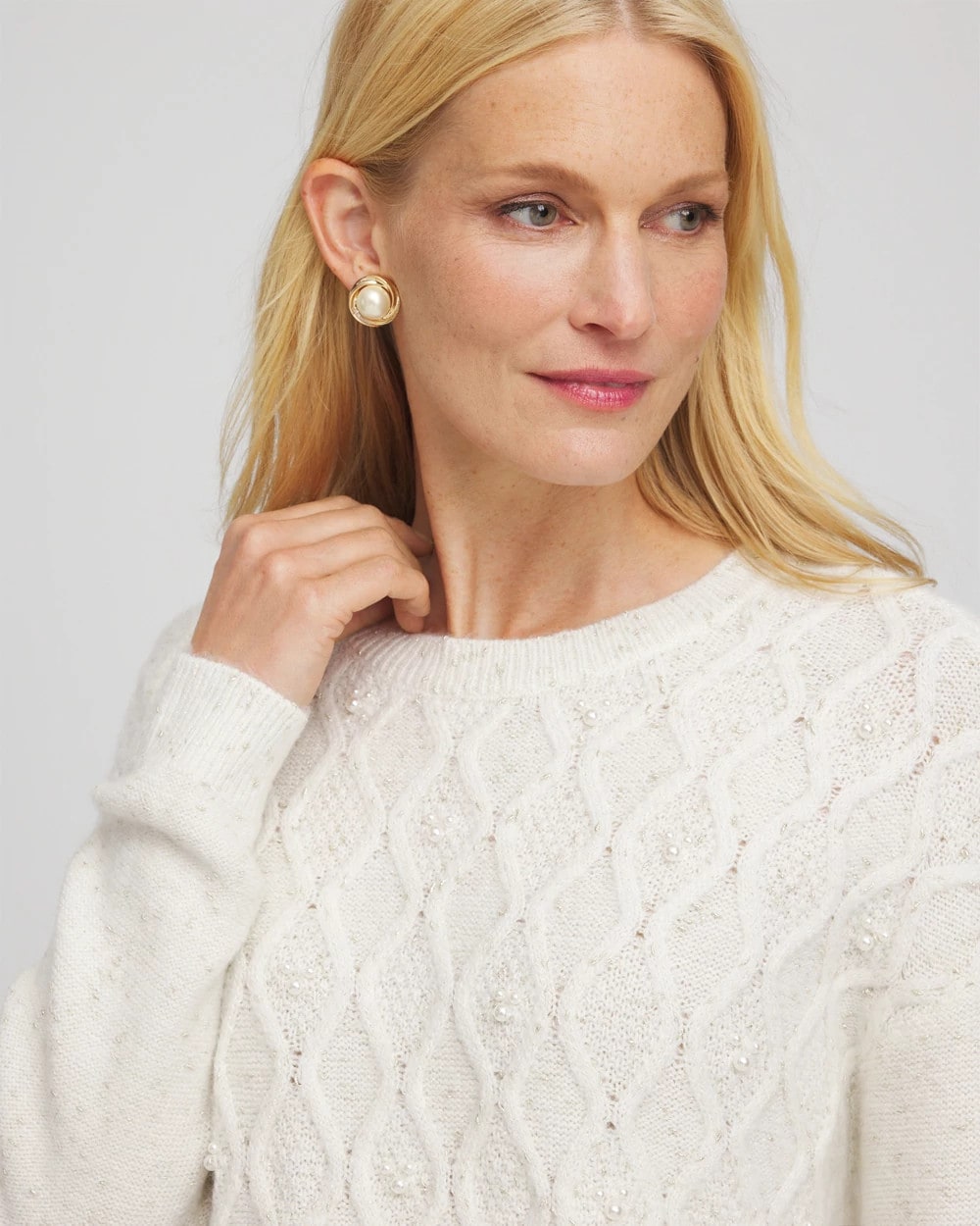 Chico's Trending | Embellished Cable Knit Sweater