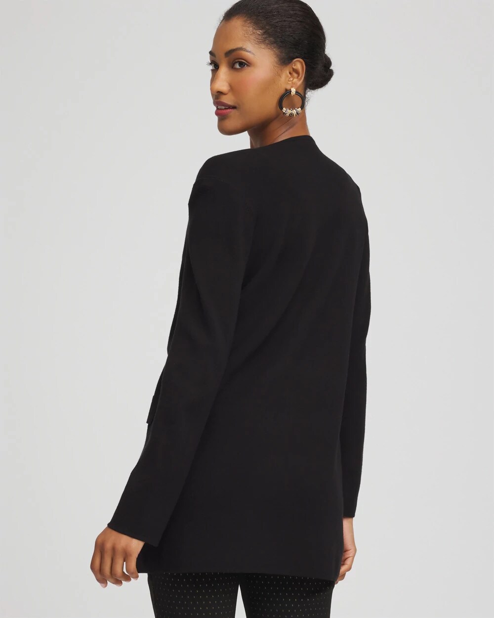 Chico's Discount | Button-Down Crewneck Coatigan